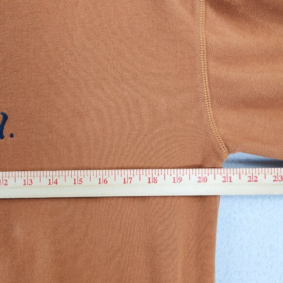 Life Is Good Sweater Mens Small Orange Crew Neck Pullover Sweatshirt Casual - Picture 5 of 11